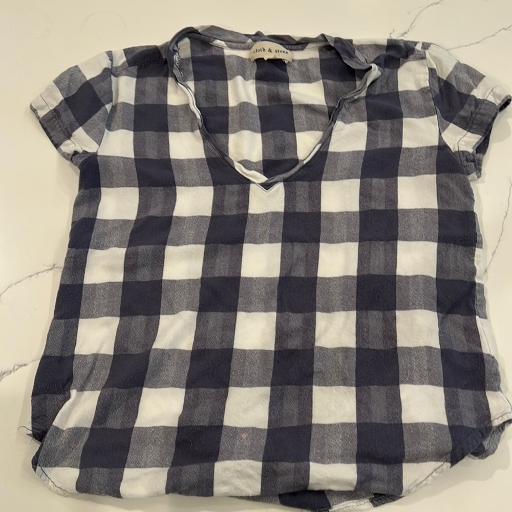 Cloth + Stone plaid flannel shirt